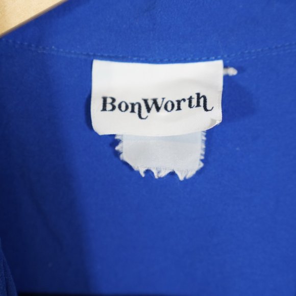 Vintage BonWorth Blue Nautical Button Up - Picture 2 of 5